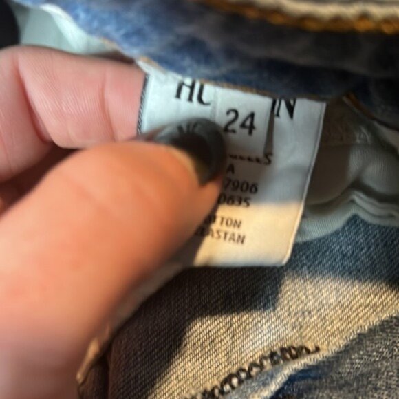 Hudson Womens Bacara Crop Straight Cuffed Jeans Size 24 - Picture 4 of 12